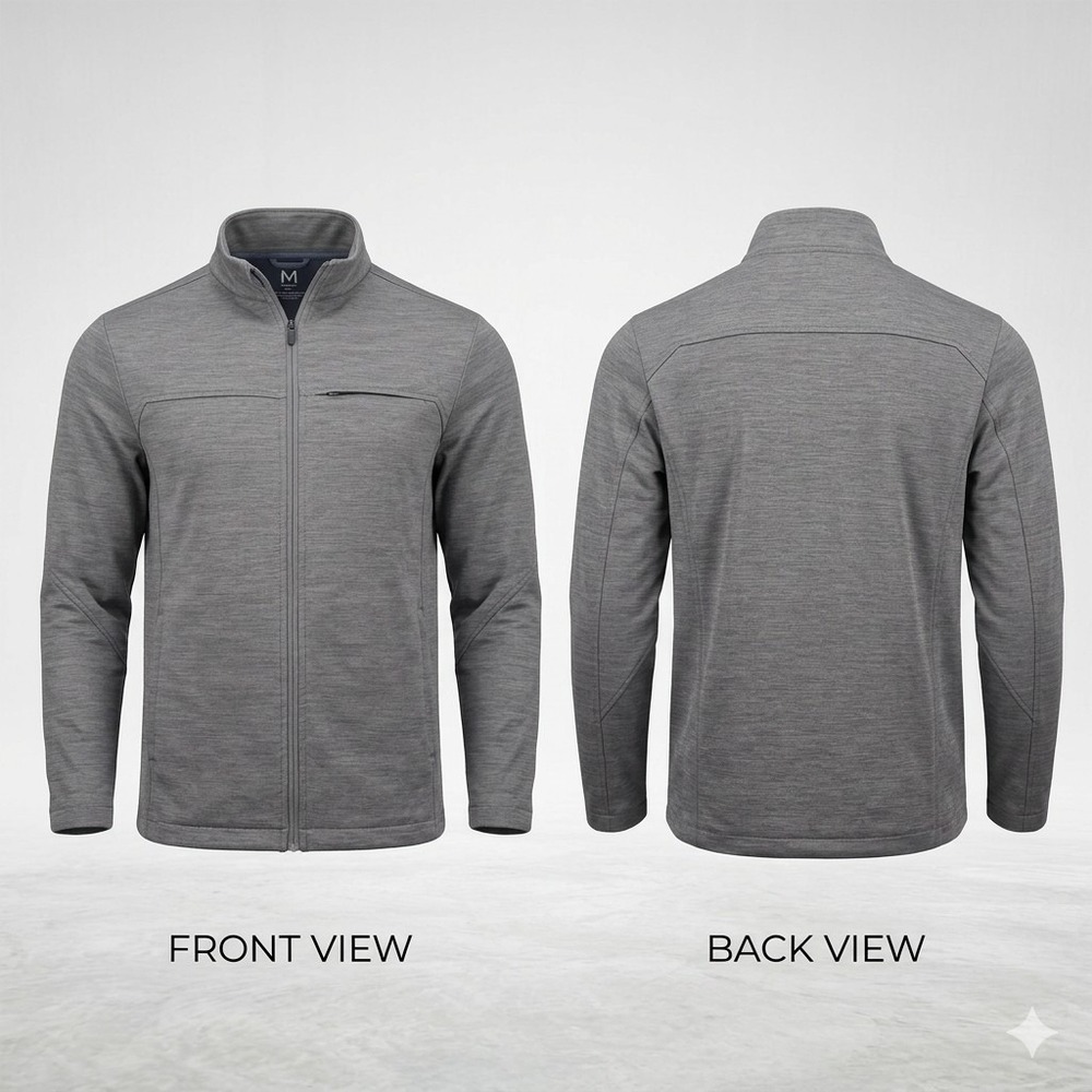 Medelita Ionic Jacket Men's Small Gray Technical Fleece Healthcare Professional